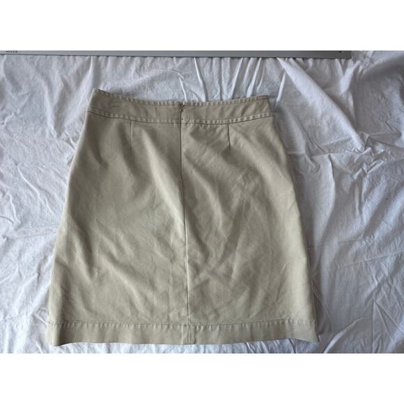 Banana Republic women's sz 8 tan /khaki stretch knee-length pencil skirt - Picture 7 of 8